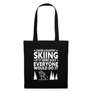 Skieurs de fond biathlon de fond - Sac en tissu - noir - Devant