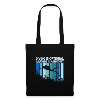 Instructeur de conception de plongée sous-marine Snorkeling - Sac en tissu - noir - Devant