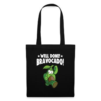 Avocado Design für Vegetarier und Veganer - Stoffbeutel - Schwarz - Vorne