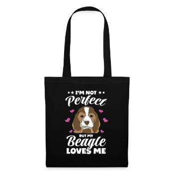 Dog saying Beagle design pour les amoureux des chiens - Sac en tissu - noir - Devant