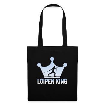 Cross-country biathlon cross-country skiers - Tote Bag - black - Front