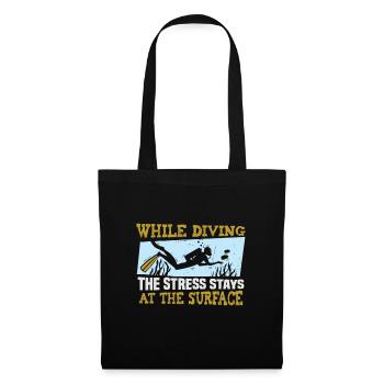 Instructeur de conception de plongée sous-marine Snorkeling - Sac en tissu - noir - Devant