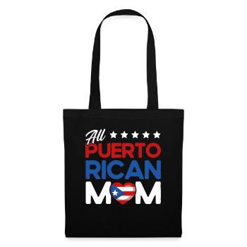 Ganz puerto-ricanische Mama Puerto Rico Mutter - Stoffbeutel - Schwarz - Vorne