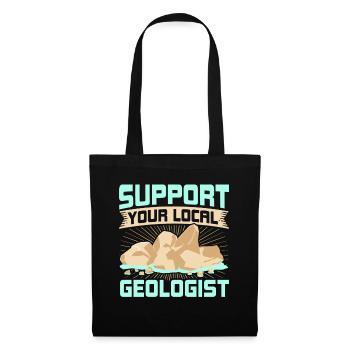 Soutenez votre géologue local - Sac en tissu - noir - Devant