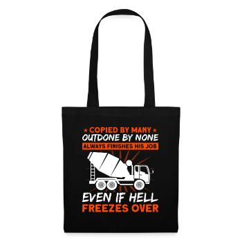 Always brings his work to the end of hell frozen - Tote Bag - black - Front