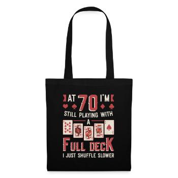 With seventy games, 70th birthday - Tote Bag - black - Front
