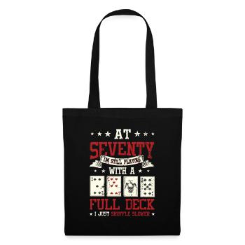 With seventy games, 70th birthday - Tote Bag - black - Front