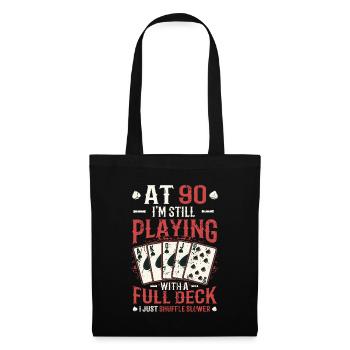 Avec quatre-vingt-dix jeux, 90e anniversaire - Sac en tissu - noir - Devant