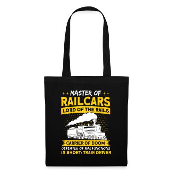 Master of wagons Master of rails Locomotive - Tote Bag - black - Front