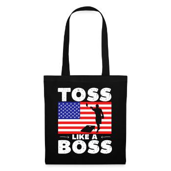 Toss like a boss - funny cornhole - Tote Bag - black - Front