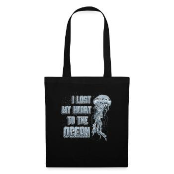 J’ai perdu mon cœur à cause des méduses de l’océan - Sac en tissu - noir - Devant