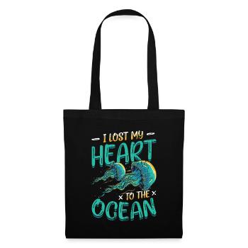 J’ai perdu mon cœur à cause des méduses de l’océan - Sac en tissu - noir - Devant