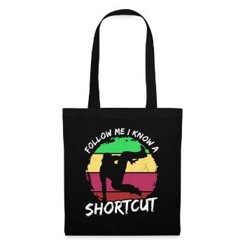 Parkour Suivez-moi, je connais un raccourci - Sac en tissu - noir - Devant