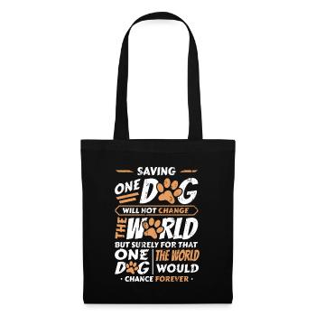 Saving One Dogs World Animal Rescue, niche pour chiens. - Sac en tissu - noir - Devant