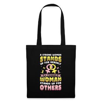 Strong women stand up. - Tote Bag - black - Front