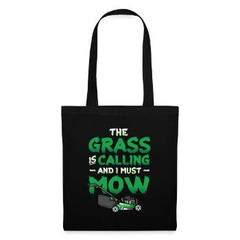 L’herbe appelle et je dois tondre la tonte de la pelouse - Sac en tissu - noir - Devant