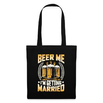 Beer Me Je me marie. - Sac en tissu - noir - Devant