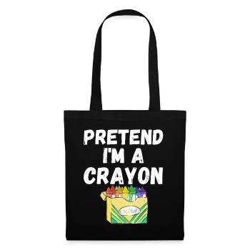 Pretend im a crayon - drôle de costume d’halloween - Sac en tissu - noir - Devant