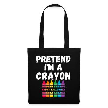 Pretend im a crayon - drôle de costume d’halloween - Sac en tissu - noir - Devant