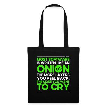 Most Software Is Written Like An Onion Software-En - Tote Bag - black - Front