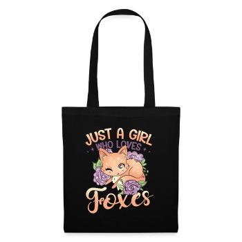 Just a girl who loves foxes - Fox Girls - Tote Bag - black - Front