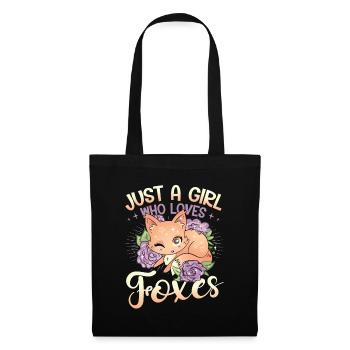 Just a girl who loves foxes - Fox Girls - Tote Bag - black - Front