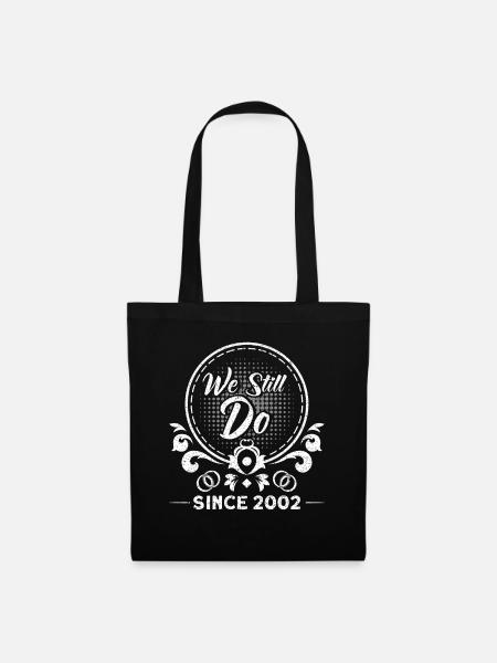 20e anniversaire de mariage Couple Design 20 ans de mariage - Sac en tissu - noir