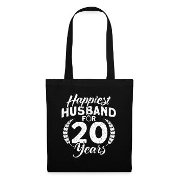 20th Wedding Anniversary Couple Design 20 Years of Marriage - Tote Bag - black - Front
