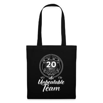 20th Wedding Anniversary Couple Design 20 Years of Marriage - Tote Bag - black - Front