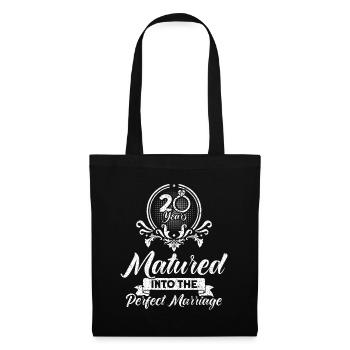20th Wedding Anniversary Couple Design 20 Years of Marriage - Tote Bag - black - Front