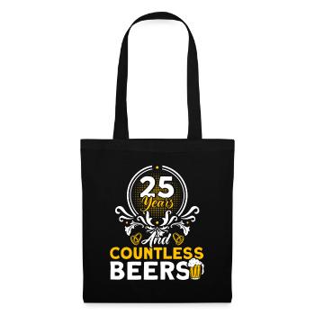 25th Wedding Anniversary Couple Design 25 Years of Marriage - Tote Bag - black - Front