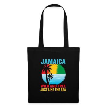 Jamaika Strandurlaub am Meer Design Strandmotiv - Stoffbeutel - Schwarz - Vorne
