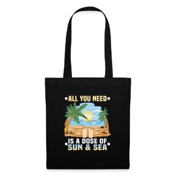 Beach holiday by the sea Design beach motif - Tote Bag - black - Front