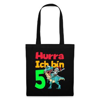 Brachiosaurus Dinosaurier Astronaut Dino Langhals - Stoffbeutel - Schwarz - Vorne