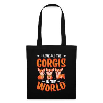 I love all the corgis in the world - Tote Bag - black - Front