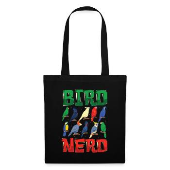 Observation des oiseaux Nerd - Sac en tissu - noir - Devant