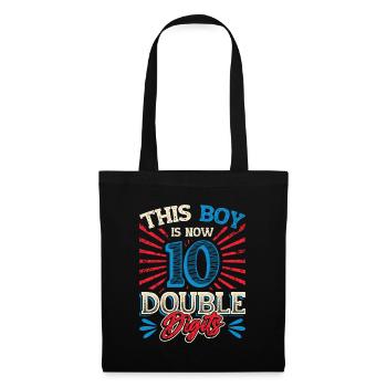 This boy is now 10 double digit birthday - Tote Bag - black - Front