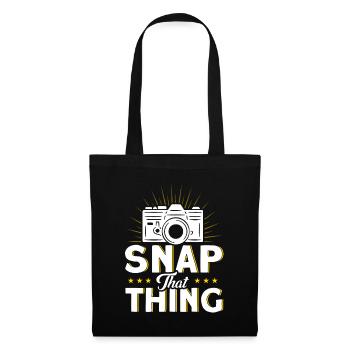 Cadeau cameraman pour photographe - Sac en tissu - noir - Devant