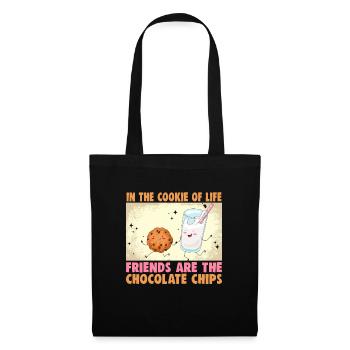 Cadeau d’amitié pour bon ami - Sac en tissu - noir - Devant