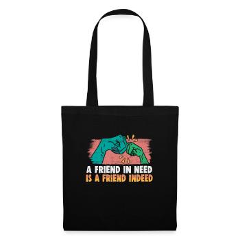 Cadeau d’amitié pour bon ami - Sac en tissu - noir - Devant