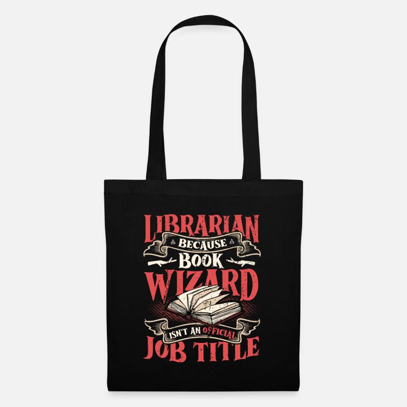 Lustiges Bibliothekar Thema - Stoffbeutel - Schwarz