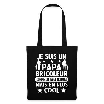 Je Suis Un Papa Bricoleur Cadeau - Sac en tissu - noir - Devant