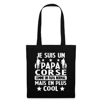 Papa Corse Plus Cool Cadeau - Sac en tissu - noir - Devant