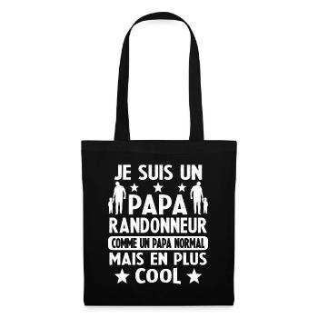 Papa Randonneur Mais Carrément Plus Cool - Sac en tissu - noir - Devant