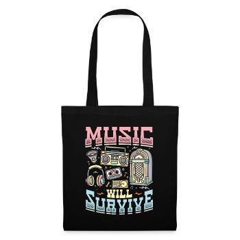 Music will survive the music of the old school - Tote Bag - black - Front