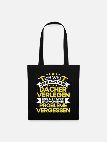 Dachdecker Geselle Dachdecker Dachdeckermeister - Stoffbeutel - Schwarz