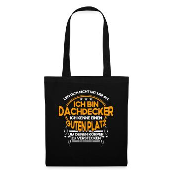 Dachdecker Geselle Dachdecker Dachdeckermeister - Stoffbeutel - Schwarz - Vorne