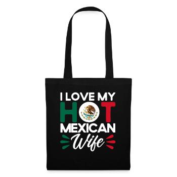 Mexiko Mexikanische Wurzeln Geschenk - Stoffbeutel - Schwarz - Vorne
