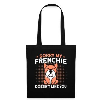 Frenchie Bulldog Français Bulldog Cadeau - Sac en tissu - noir - Devant