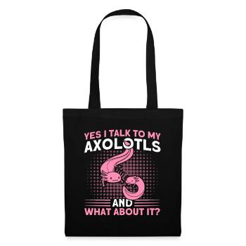 Axolotl Axolotl Propriétaire Axolotl Amphibian Gift - Sac en tissu - noir - Devant
